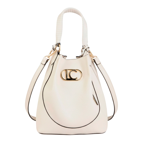 Lola Casademunt Sac hobo en similicuir anse tresse et nud - U Blanc- Ref 90 €