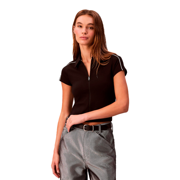 Calvin Klein T-shirts hauts et polos Noir - polo court en maille technique - L - Ref 56 €