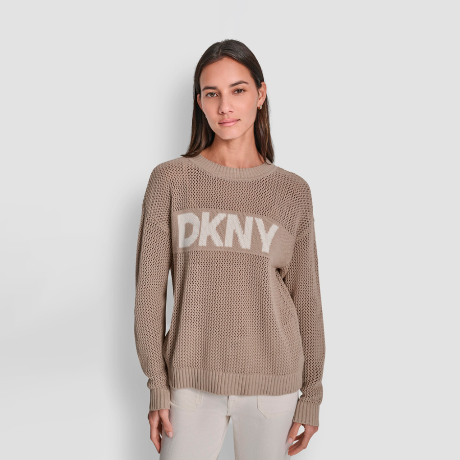 pointelle-logo-crew-neck-sweatshirt pointelle-logo-crew-neck-sweatshirt