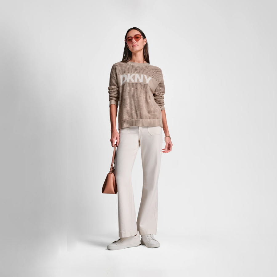 pointelle-logo-crew-neck-sweatshirt pointelle-logo-crew-neck-sweatshirt