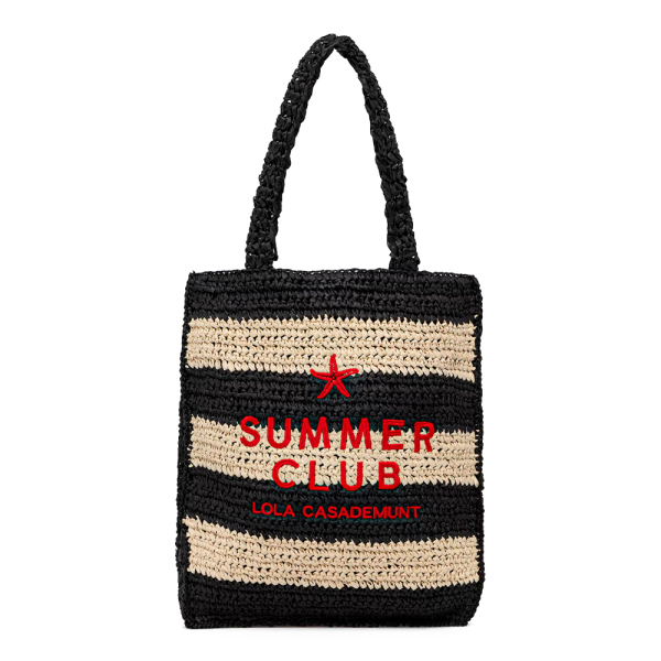 Lola Casademunt SAC RAYURES EFFET RAFFIA - U Beige- Ref 49 €
