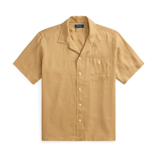 Ralph Lauren T-shirts Beige - Chemise en lin coupe classique - M - Ref 120 €