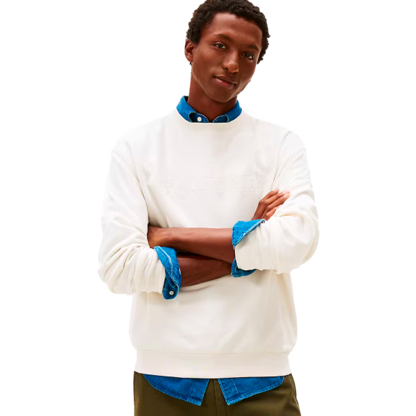 Tommy Hilfiger Vestes en maille et pulls Jaune - Sweat-shirt graphique en techniques mixtes - L - Ref 112 €