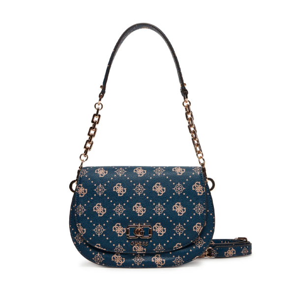 Guess Sac bandoulire rabat logo Emelie - U Bleu marine- Ref 95 €