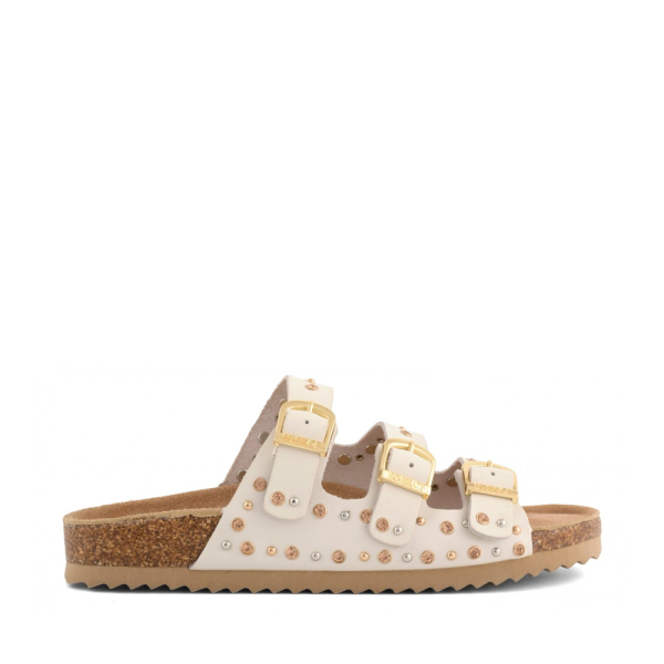 Colors Of California Sandale SLOFI en nubuck orne de strass - 40 Blanc- Ref 67 €