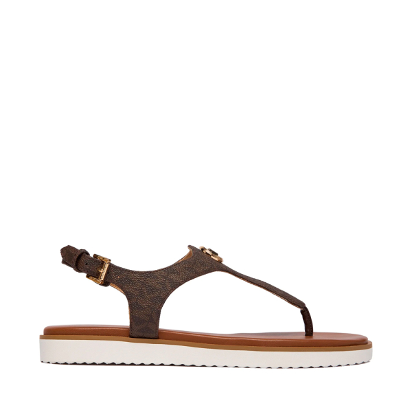 Michael Kors Sandale Val avec bride en T et logo exclusif - 41 Brun- Ref 75 €