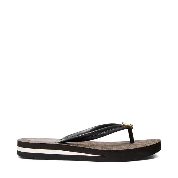 Michael Kors Tongs Posie avec logo - 37 Brun- Ref 49 €