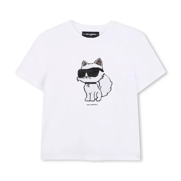 Karl Lagerfeld T-shirts et tops Blanc - T-shirt imprim pour enfants - 16A - Ref 45 €