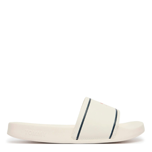 Tommy Hilfiger Tongs anatomiques avec logo - 41 Blanc- Ref 31 €