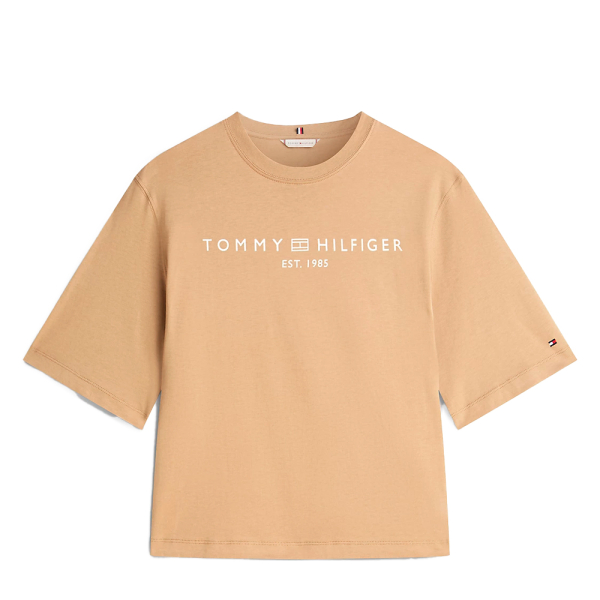 Tommy Hilfiger T-shirts hauts et polos Beige - T-shirt ample avec logo - M - Ref 37 €