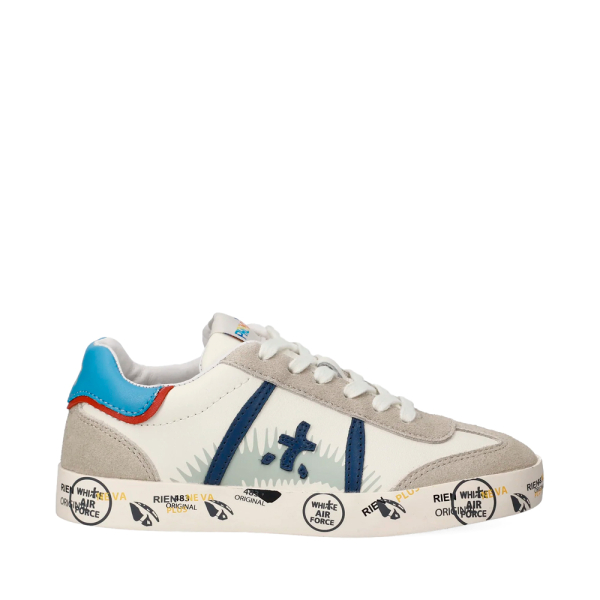 Premiata Baskets Andy pour enfants et adolescents - 37 Blanc Beige Bleu- Ref 94 €