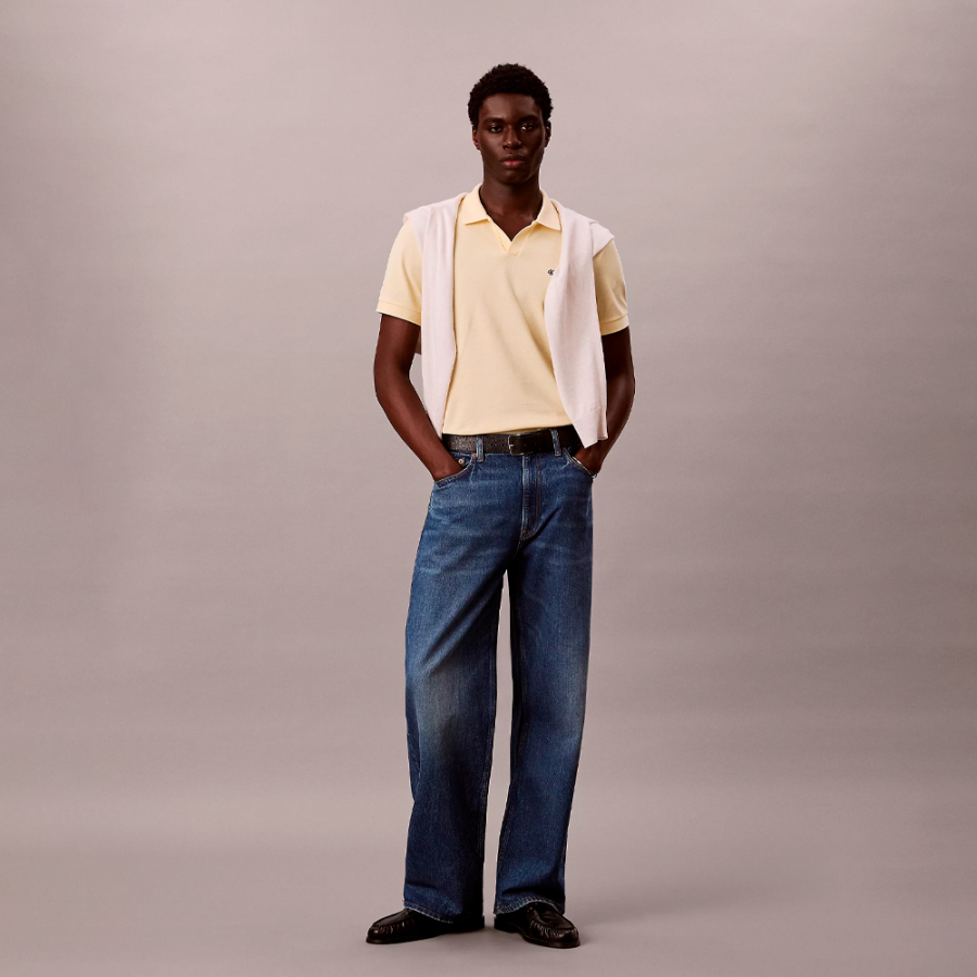 polo-en-pique-de-coton-a-col-ouvert