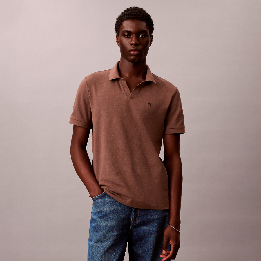 polo-en-pique-de-coton-a-col-ouvert polo-en-pique-de-coton-a-col-ouvert