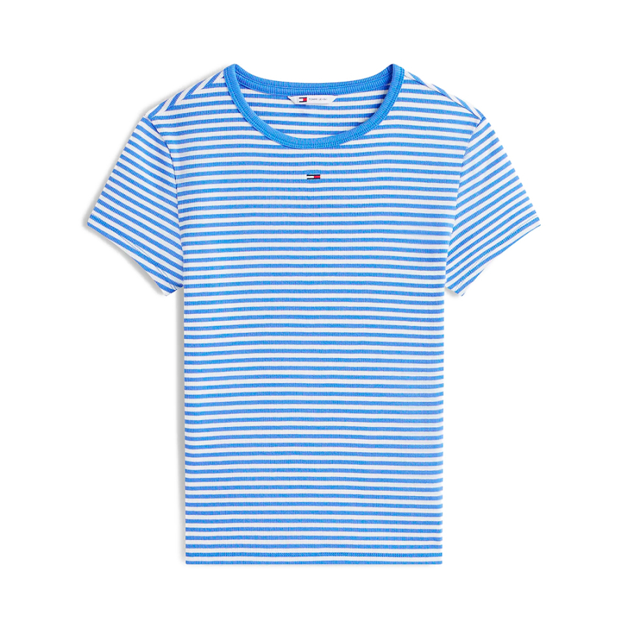 schmal-geschnittenes-geripptes-t-shirt-mit-rundhalsausschnitt