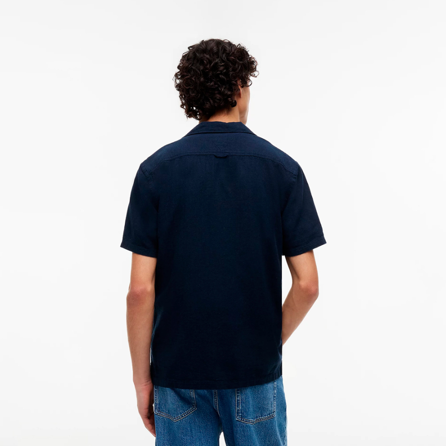 chemise-a-manches-courtes-en-lin-melange chemise-a-manches-courtes-en-lin-melange