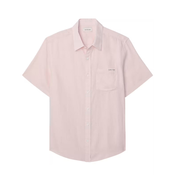 Calvin Klein T-shirts Orange - CHEMISE CLASSIQUE DCONTRACTE EN LIN UNI - S - Ref 63 €