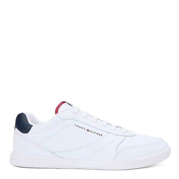 Tommy Hilfiger Baskets en cuir avec talon contrastant - 43 Blanc- Ref 82 €