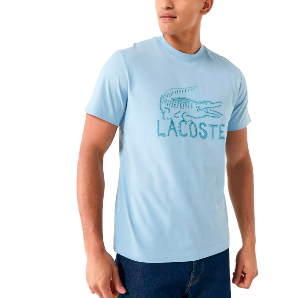 Lacoste T-shirts Bleu - T-shirt en coton imprim - L - Ref 49 €