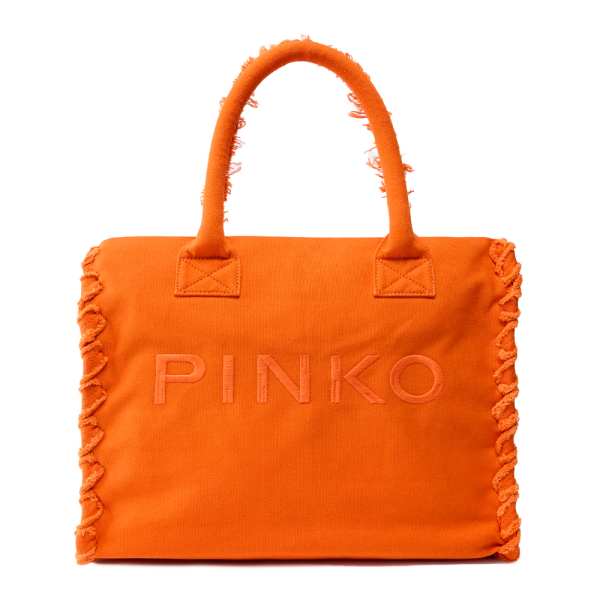 Pinko Sac cabas avec logo et dtails effilochs - U chameau- Ref 126 €