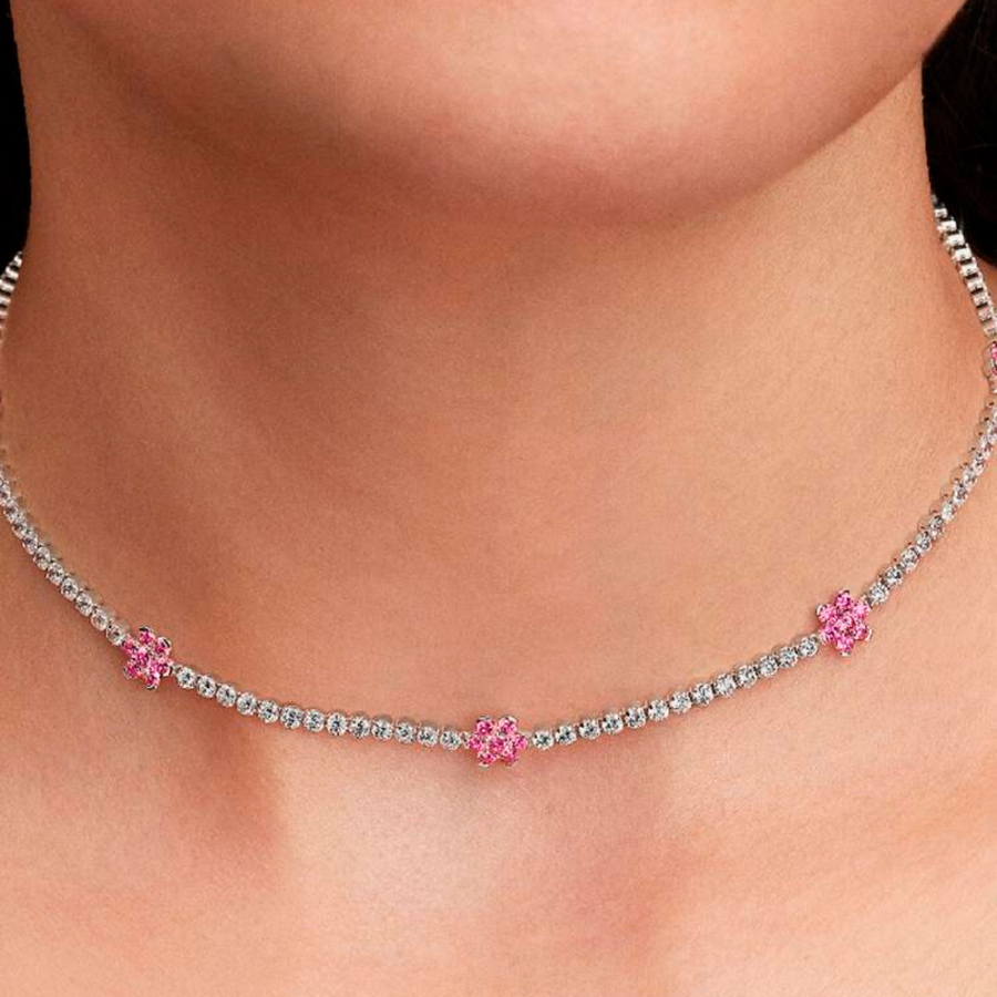 collier-de-tennis-a-fleur-rose-394561c01 collier-de-tennis-a-fleur-rose-394561c01