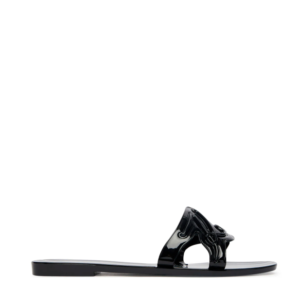 Karl Lagerfeld Sandales Jelly à rayures signature pour enfants et adolescents - 38 Noir- Ref.
