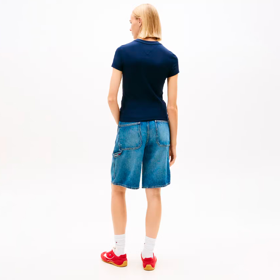t-shirt-en-maille-fine-avec-logo-ondule t-shirt-en-maille-fine-avec-logo-ondule