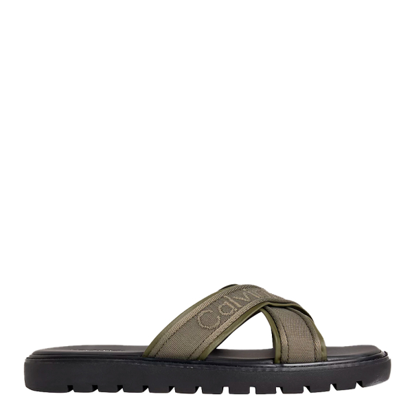 Calvin Klein Sandales lgres Luxor avec talon et logo - 43 Noir Vert- Ref 63 €