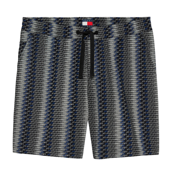 Tommy Hilfiger Pantalons Noir - Short en popeline imprime jambes larges - S - Ref 52 €