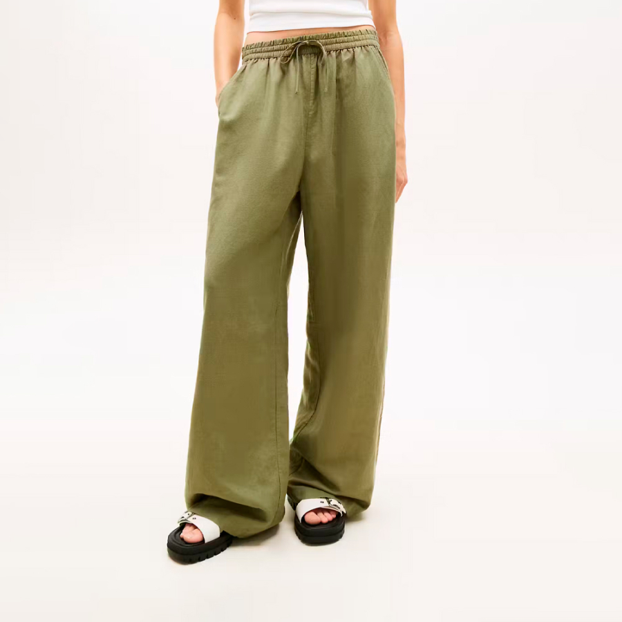 pantalon-ample-a-cordon-de-serrage-en-lin-melange