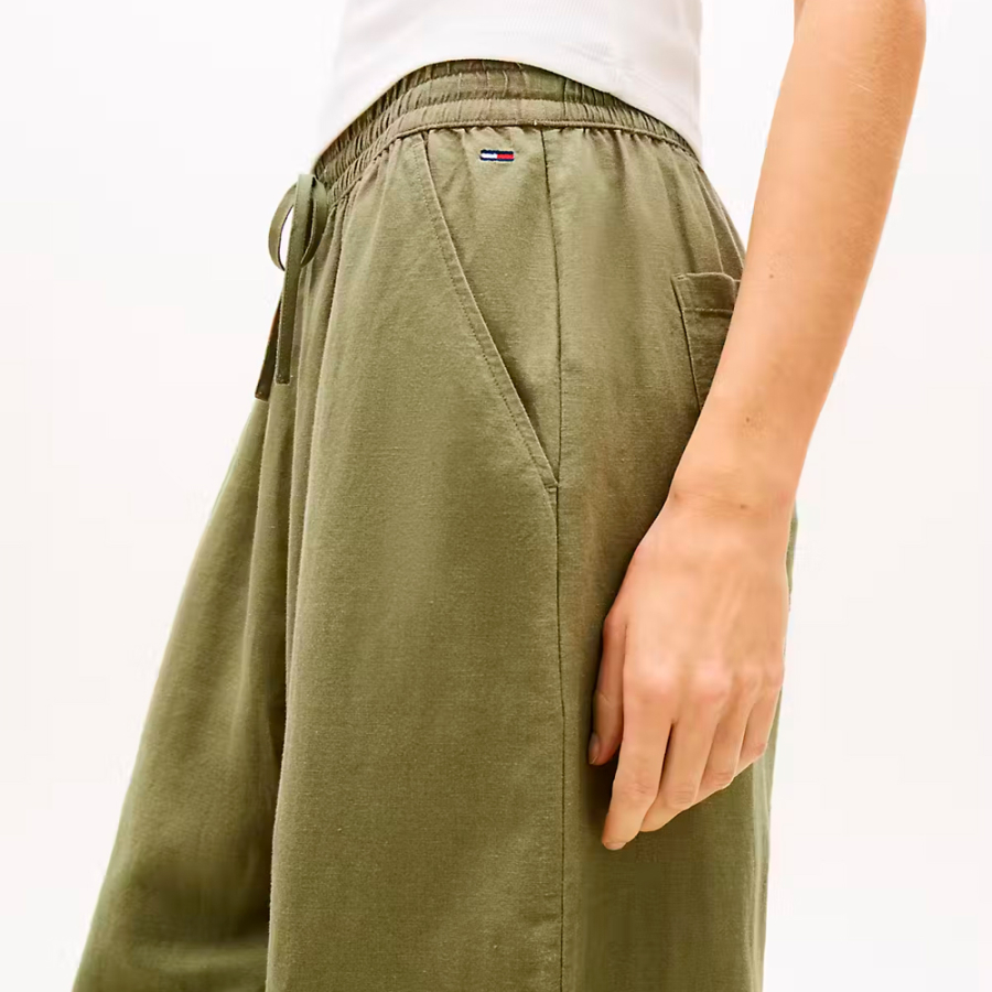 pantalon-ample-a-cordon-de-serrage-en-lin-melange