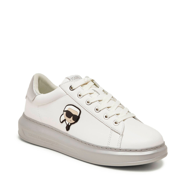 Karl Lagerfeld Baskets mtalliques Kapri - 45 Blanc- Ref 193 €