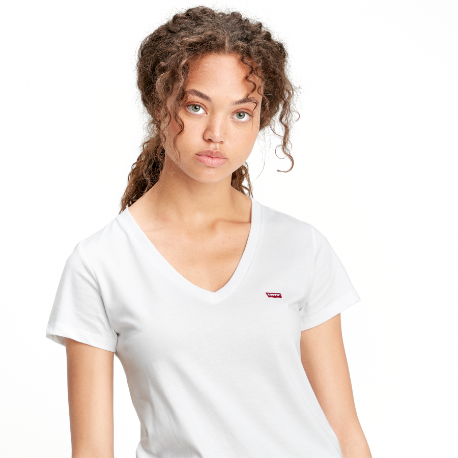 Levis Perfect Vneck Weiß + T-Shirt