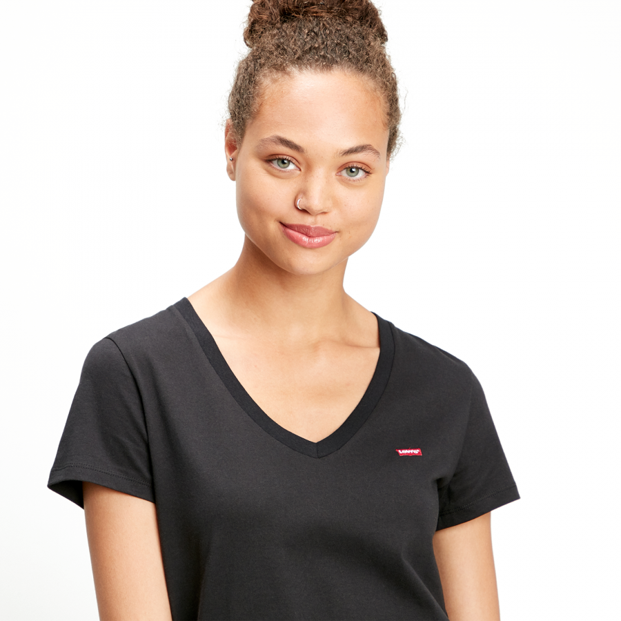 T-Shirt Levis Perfect Vneck Caviar T-Shirt Levis Perfect Vneck Caviar