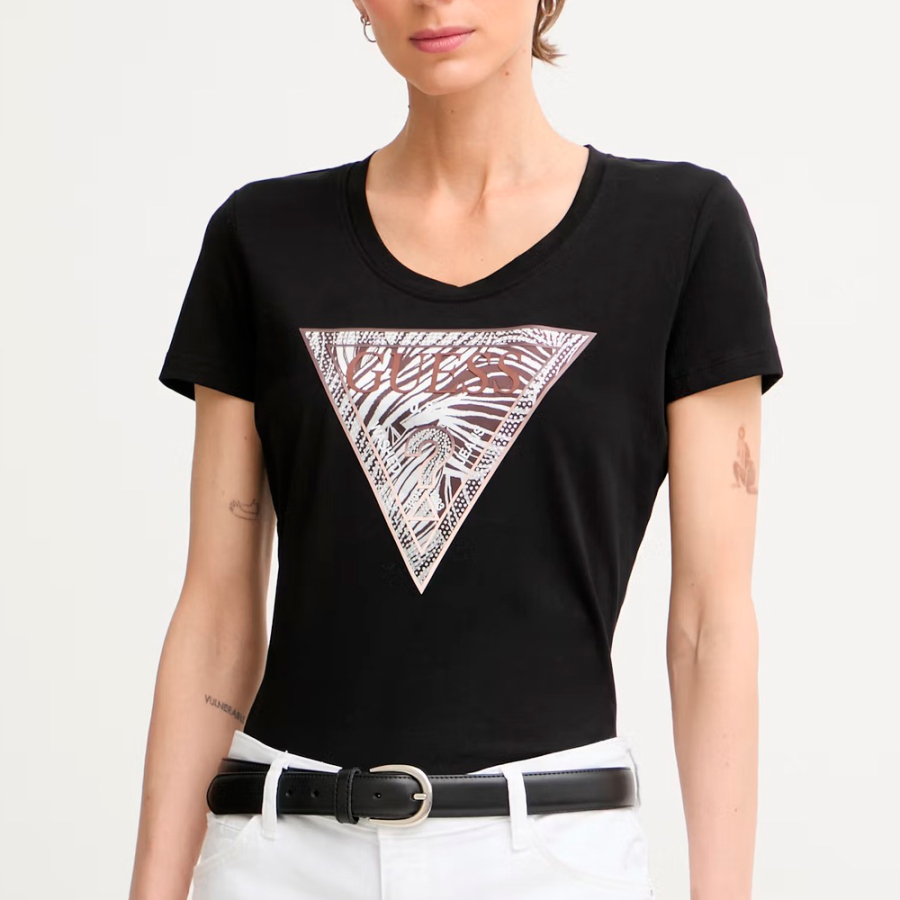 t-shirt-with-zebra-print-triangle-logo t-shirt-with-zebra-print-triangle-logo