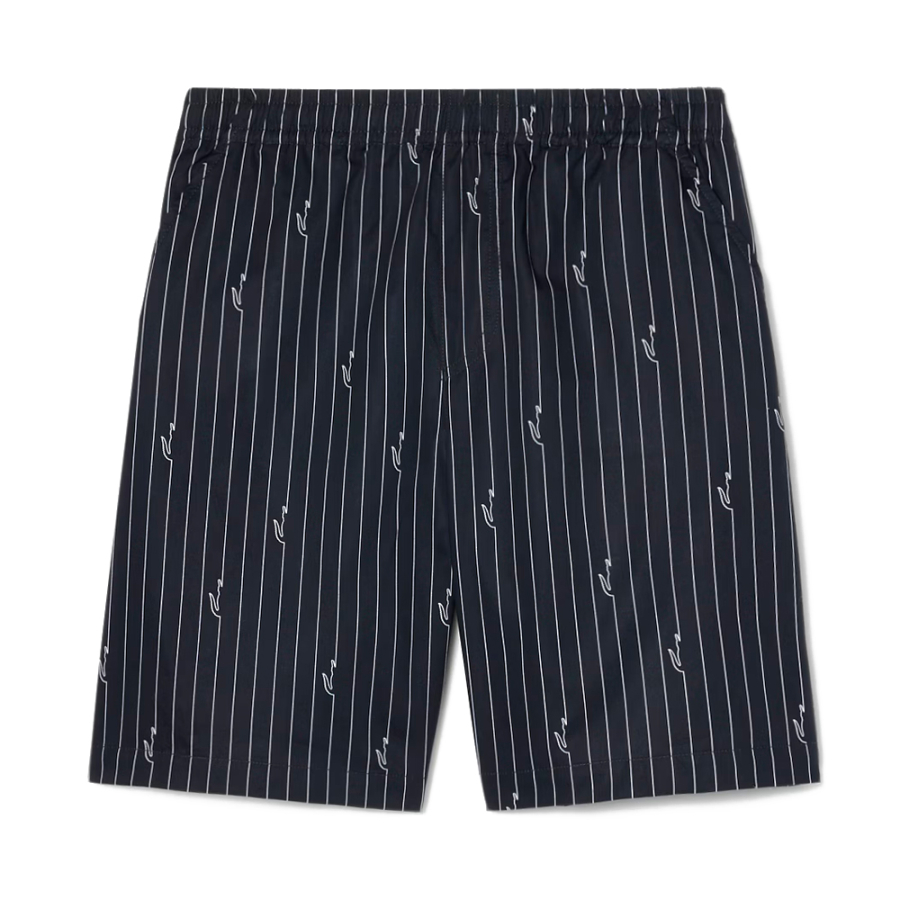 short-en-coton-raye-a-imprime-crocodile