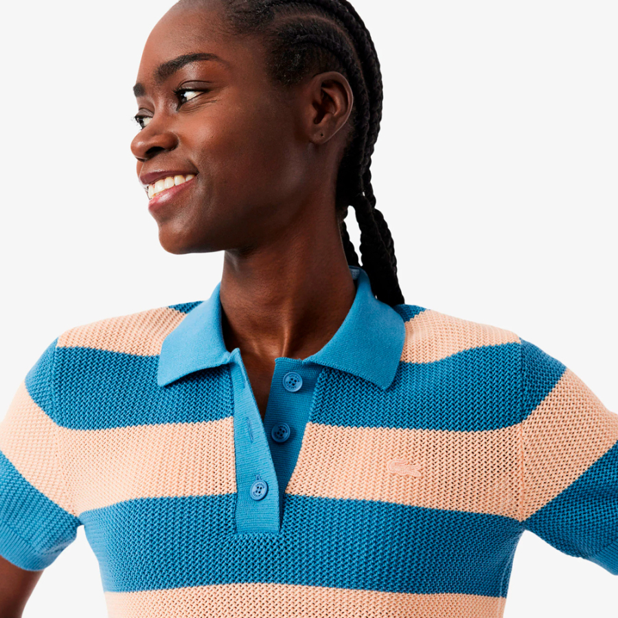 jersey-de-cuello-polo-de-punto-de-malla-con-rayas jersey-de-cuello-polo-de-punto-de-malla-con-rayas