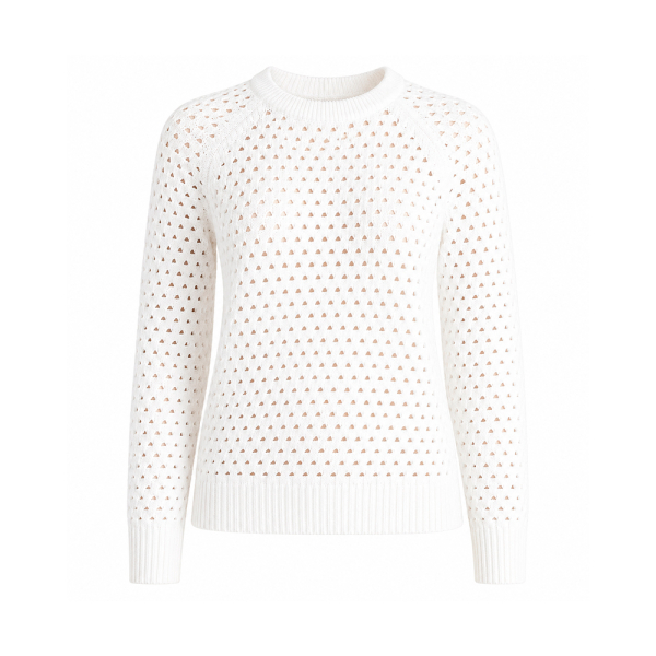 Michael Kors Vestes en maille et pulls Blanc - jersey de coton extensible maille ouverte - M - Ref 114 €