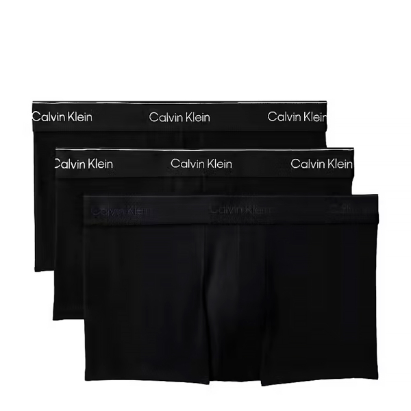 Calvin Klein Underwear Chaussettes Noir - Lot de 3 boxers taille basse - Icon Cotton Stretch - XL - Ref 40 €