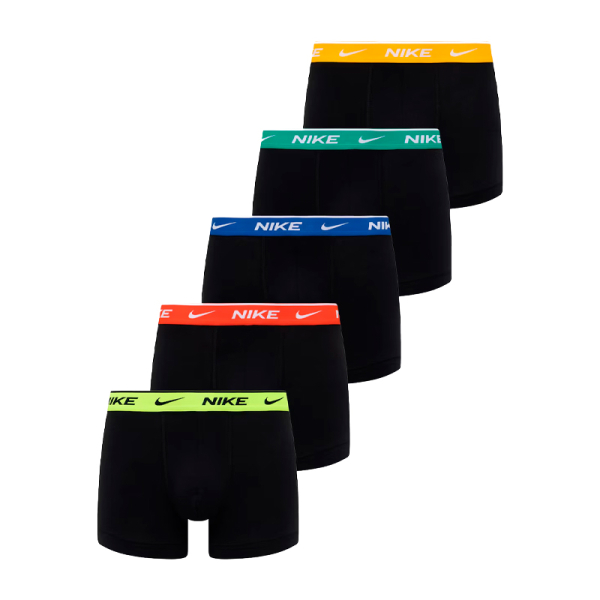 Nike Underwear Sous-vtements Noir - LOT DE 5 BOXERS EN COTON STRETCH NQ00KE1295 - XL - Ref 45 €