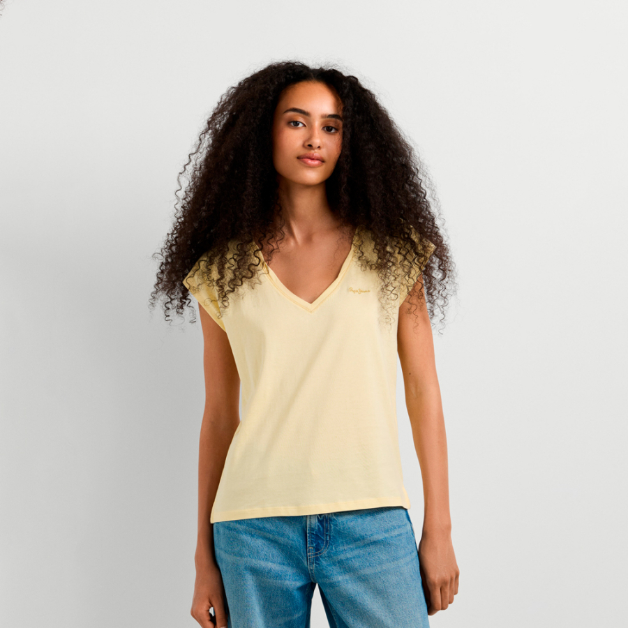 v-neck-t-shirt-with-printed-logo