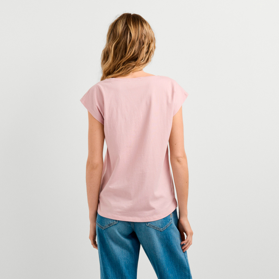 t-shirt-con-scollo-a-v-e-logo-stampato t-shirt-con-scollo-a-v-e-logo-stampato