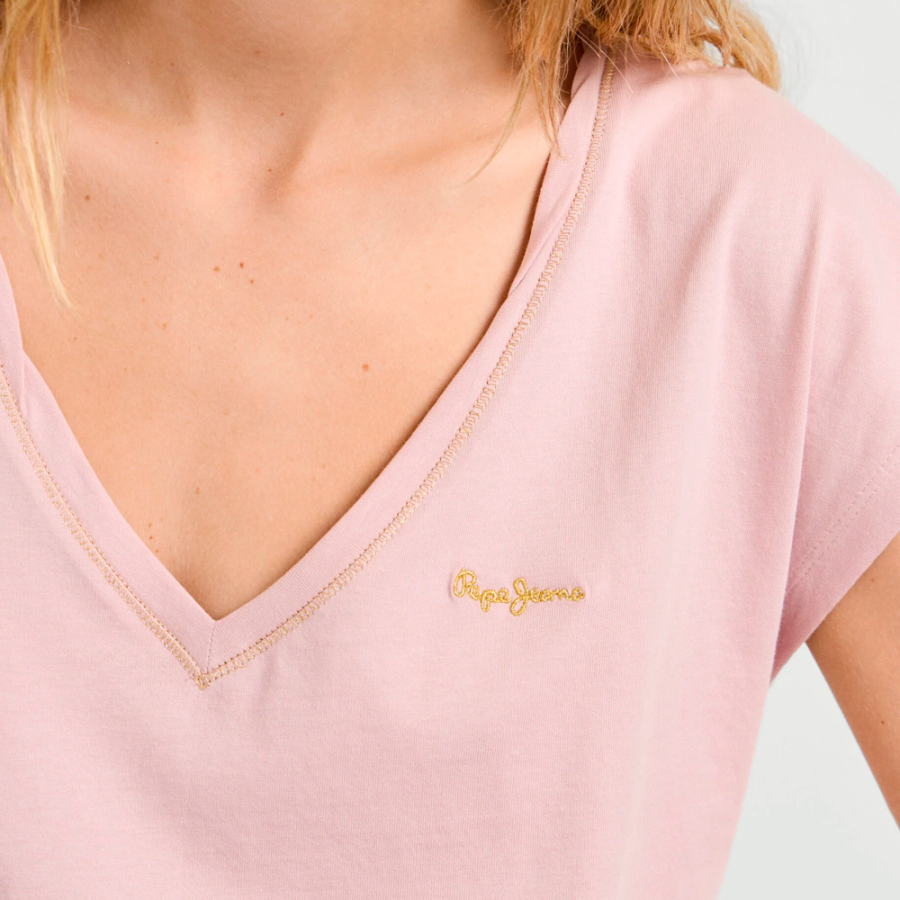 v-neck-t-shirt-with-printed-logo