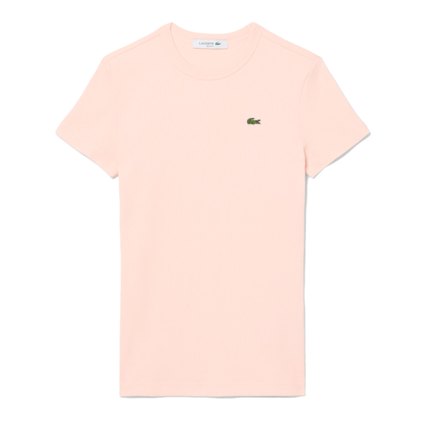 Lacoste T-shirts hauts et polos Rose - T-shirt ctel coupe ajuste - 36 - Ref 63 €
