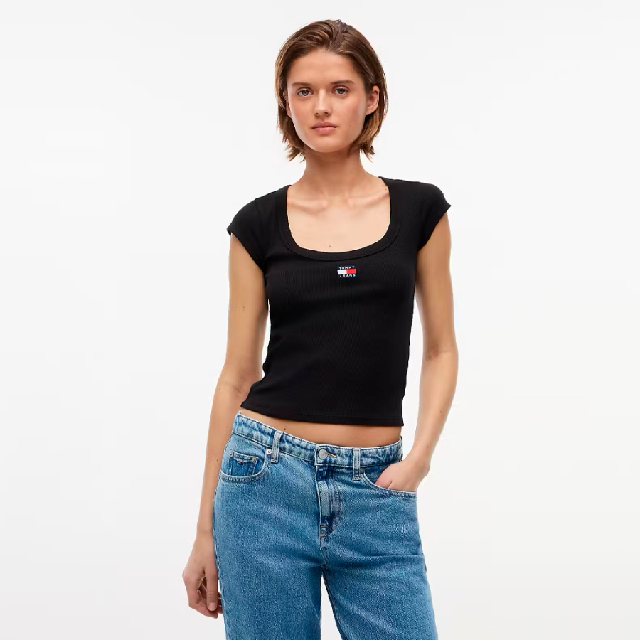 slim-rib-badge-t-shirt slim-rib-badge-t-shirt