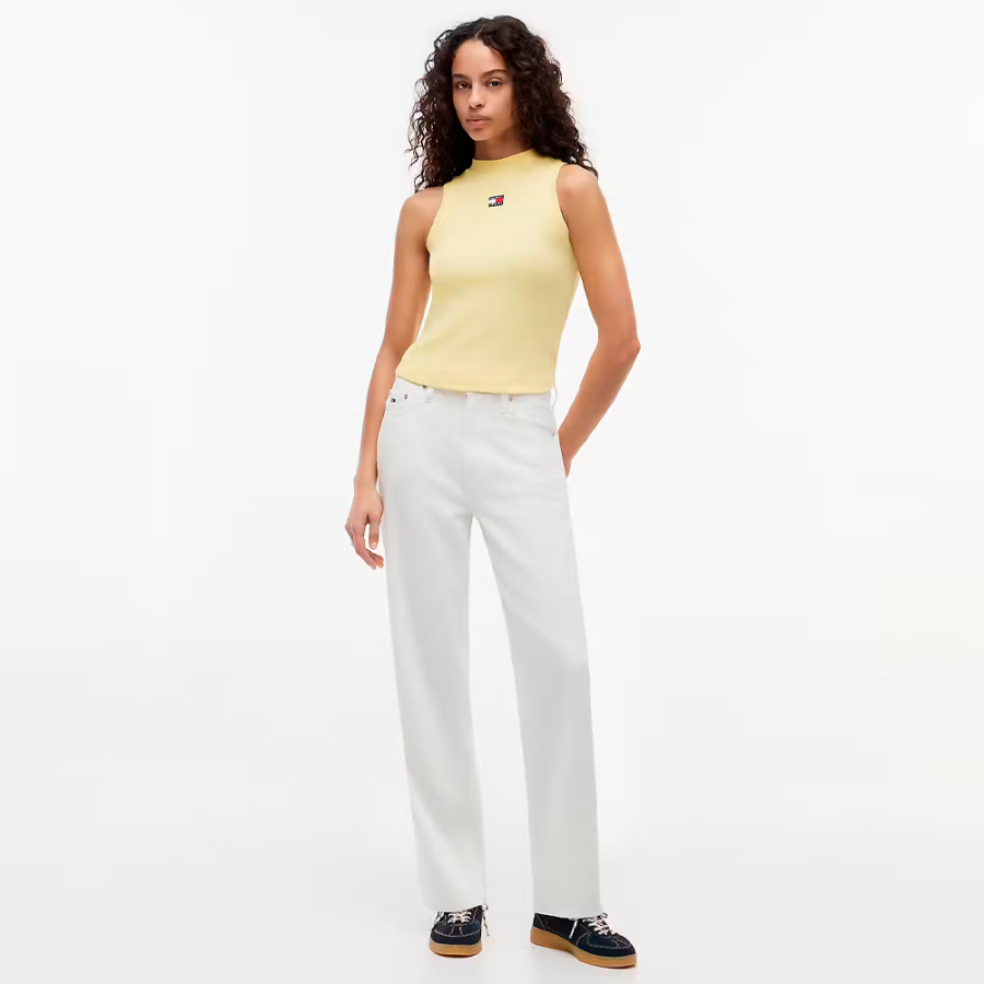 slim-badge-rib-mock-t-shirt slim-badge-rib-mock-t-shirt