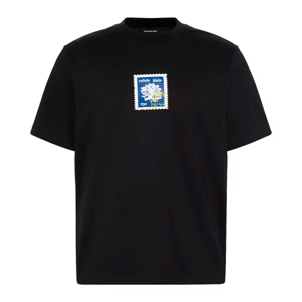 Calvin Klein T-shirts Noir - T-SHIRT MOTIFS TAMPONS - XL - Ref 45 €