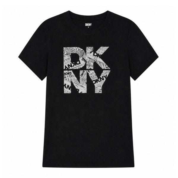 Dkny T-shirts hauts et polos Noir - T-SHIRT LOGO EMPIL EN IMPRESSION JOURNAL - L - Ref 44 €