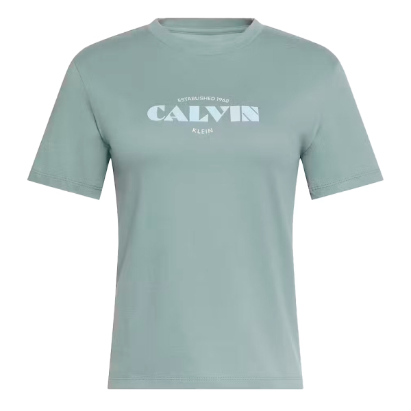 Calvin Klein T-shirts hauts et polos Vert - T-SHIRT CLASSIQUE CALVIN RESORT LOGO - S - Ref 45 €
