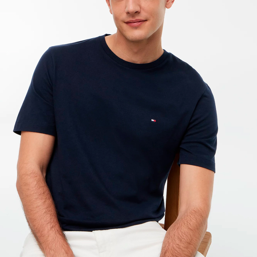 camiseta-de-cuello-redondo-con-logo-bordado