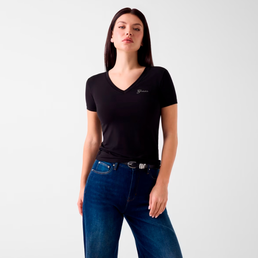 camiseta-com-logotipo-de-strass camiseta-com-logotipo-de-strass